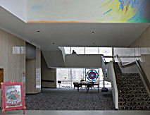 Setting up the lobby of White Concert Hall, Washburn University, Topeka, Kansas