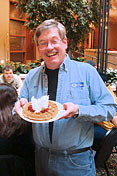 Bill Shaffer with breakfast