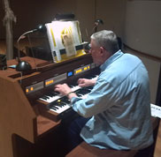 Marvin Faulwell practices organ accompaniment