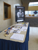 Handouts table and movie poster
