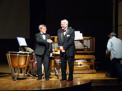 Bob Keckeisen, percussion, and Marvin Faulwell, organ, take a bow