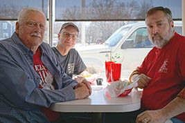 Lunch at Bobo's, Marvin Faulwell, Bruce Calvert and Brian Sanders