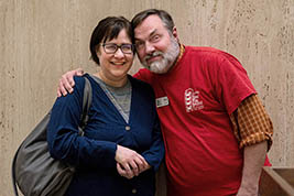 Board member Brian Sanders and his wife, Jenny